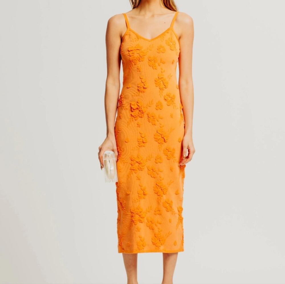 Torn by Ronny Kobo Terracota Sara Midi Dress S